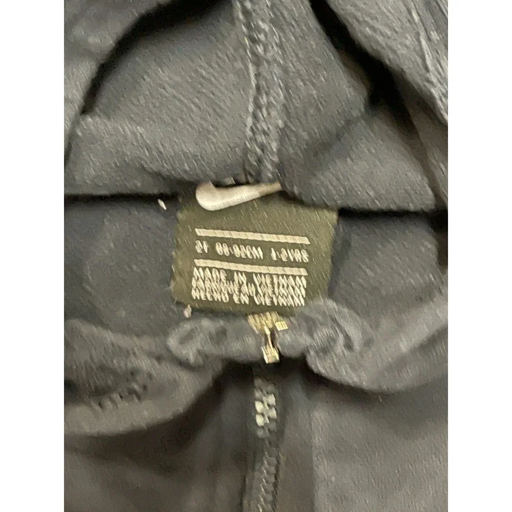 Vintage Nike Jacket Baby 2T (1-2 Years) Black Hood Club Fleece Lined‎ Full Zip